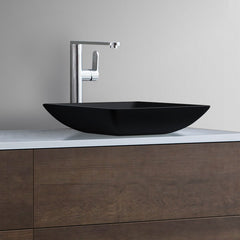 StoneArt Wastafel LC115 - zwart mat - 38x38cm