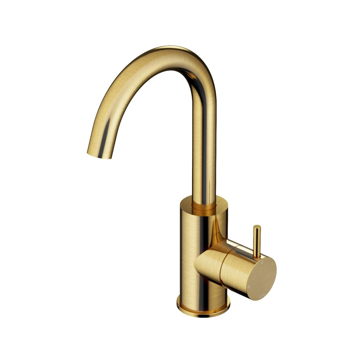 Hotbath Cobber CB004 wastafelkraan met draaibare uitloop - Geborsteld Messing PVD