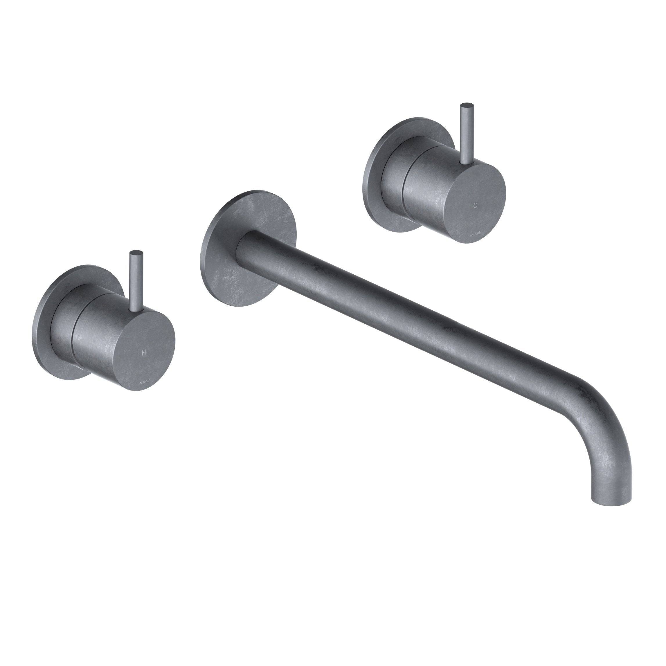 Hotbath Cobber CB005T afbouwdeel 3 gats 25 cm uitloop Geborsteld Koper