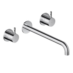 Hotbath Cobber CB005T afbouwdeel 3 gats 25 cm uitloop Gepolijst Messing