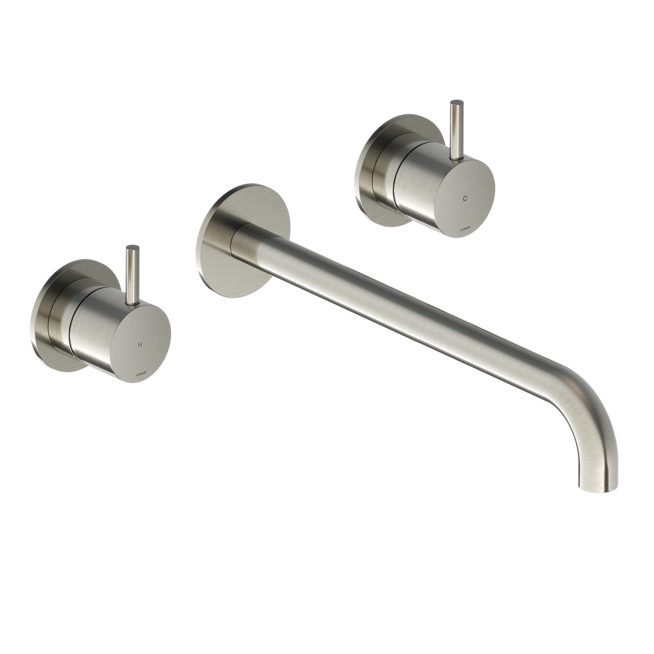 Hotbath Cobber CB005T afbouwdeel 3 gats 25 cm uitloop Geborsteld Koper