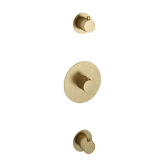 Hotbath Cobber CB007EXT afbouwdeel voor inbouw thermostaat met 2 stopkranen Chroom