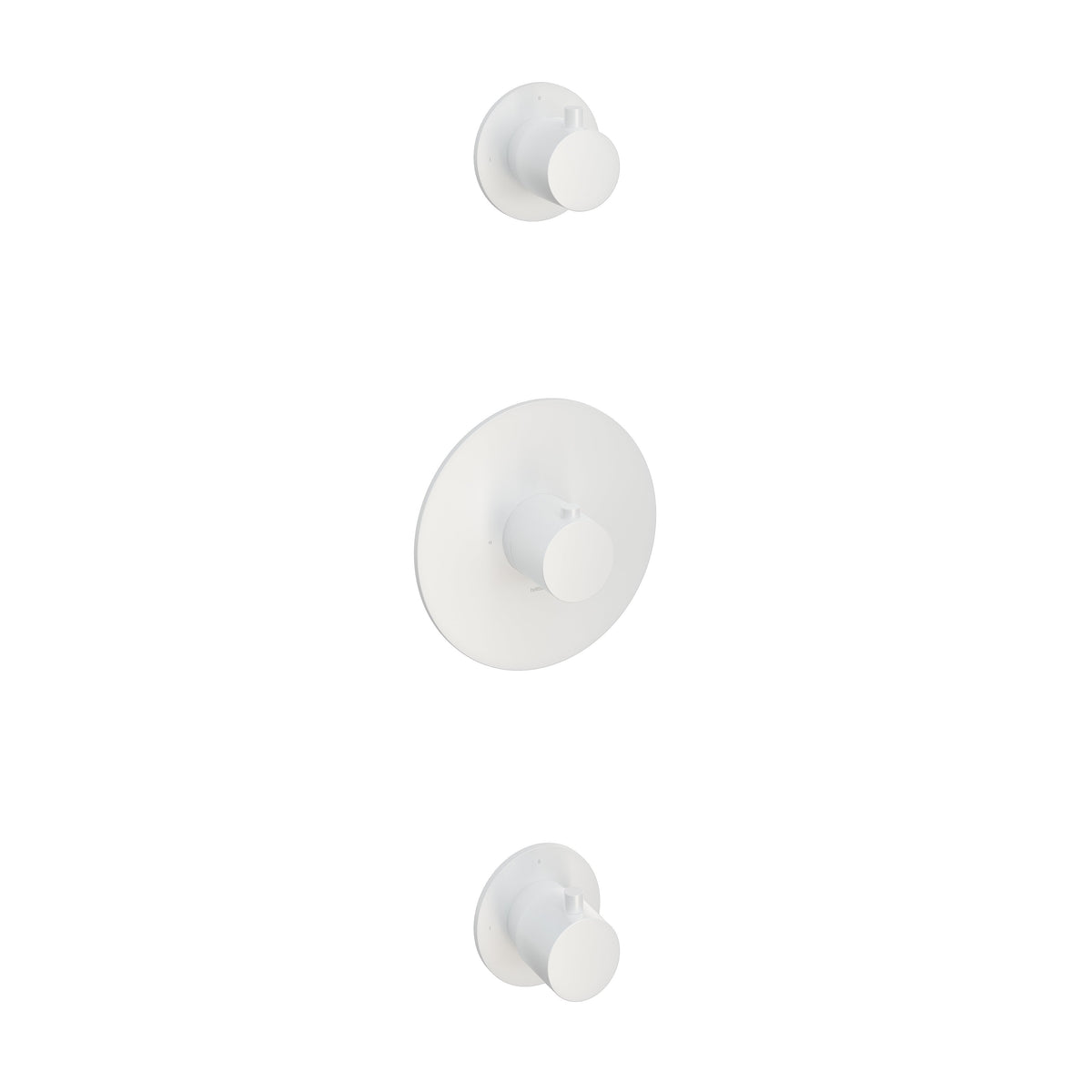 Hotbath Cobber CB007EXT afbouwdeel voor inbouw thermostaat met 2 stopkranen - Mat Wit
