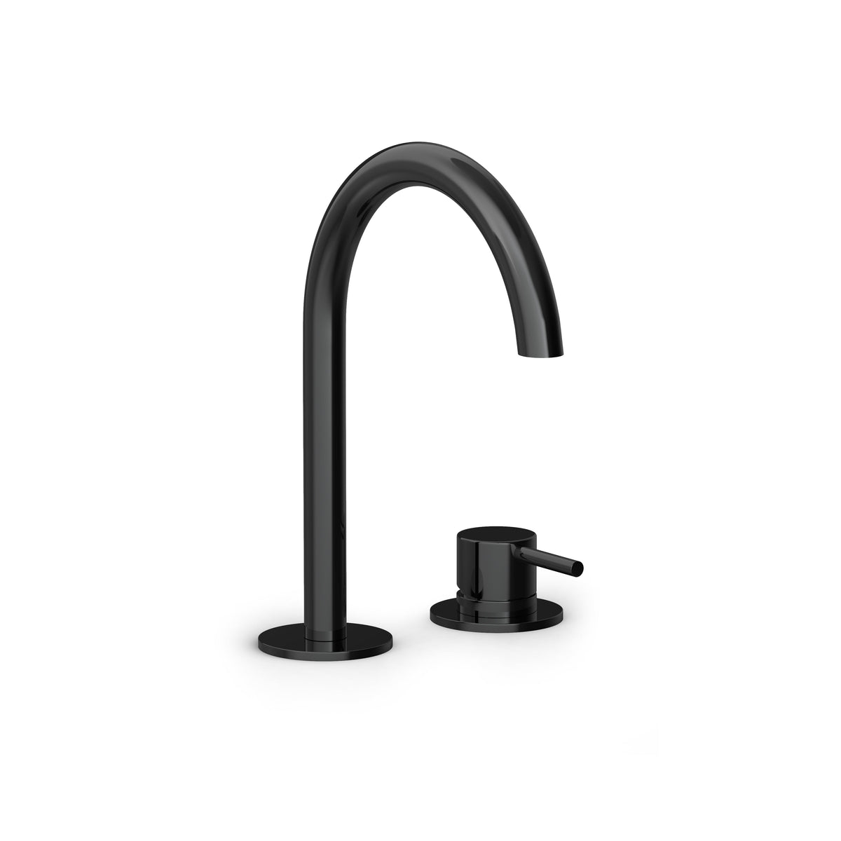 Hotbath Cobber CB023 wastafelkraan 2-gats - Gepolijst Zwart PVD