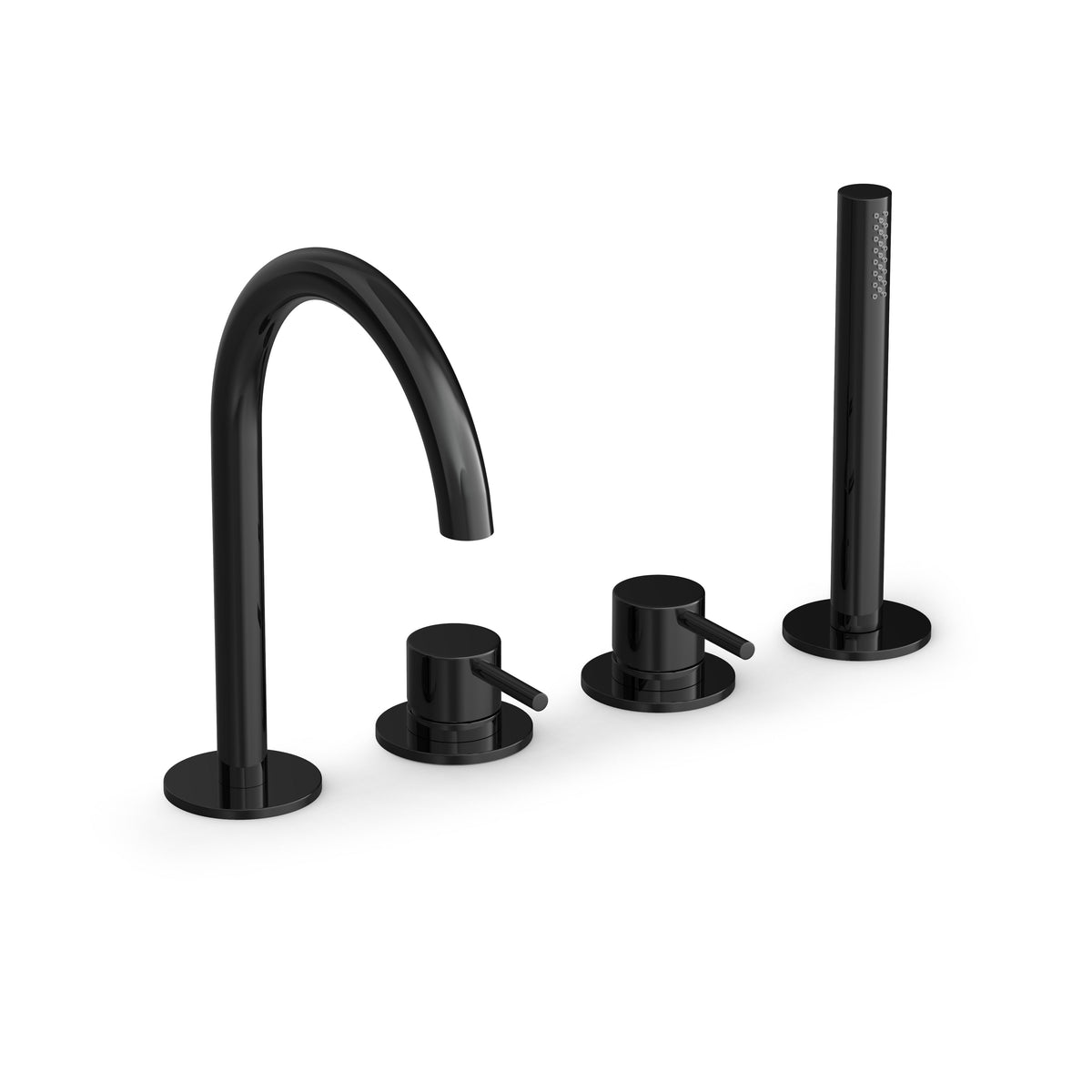 Hotbath Cobber CB173 4-gats badrandcombinatie - Gepolijst Zwart PVD