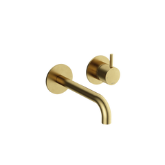 Hotbath Cobber CB105EXT18 afbouwdeel inbouw wastafelkraan - 18cm uitloop - Geborsteld Messing PVD