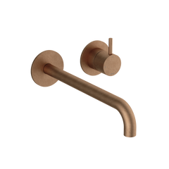 Hotbath Cobber CB105EXT25 afbouwdeel inbouw wastafelkraan - 25cm uitloop - Verouderd Messing