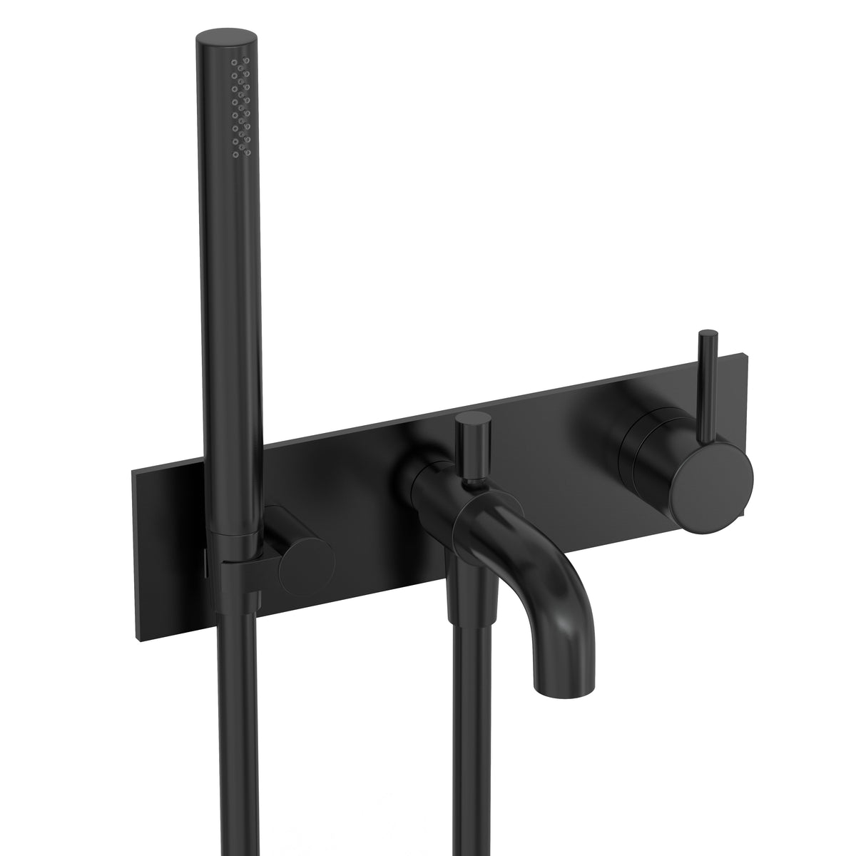 Hotbath Cobber CB126EXT afbouwdeel voor inbouw badmengkraan - Geborsteld Zwart PVD