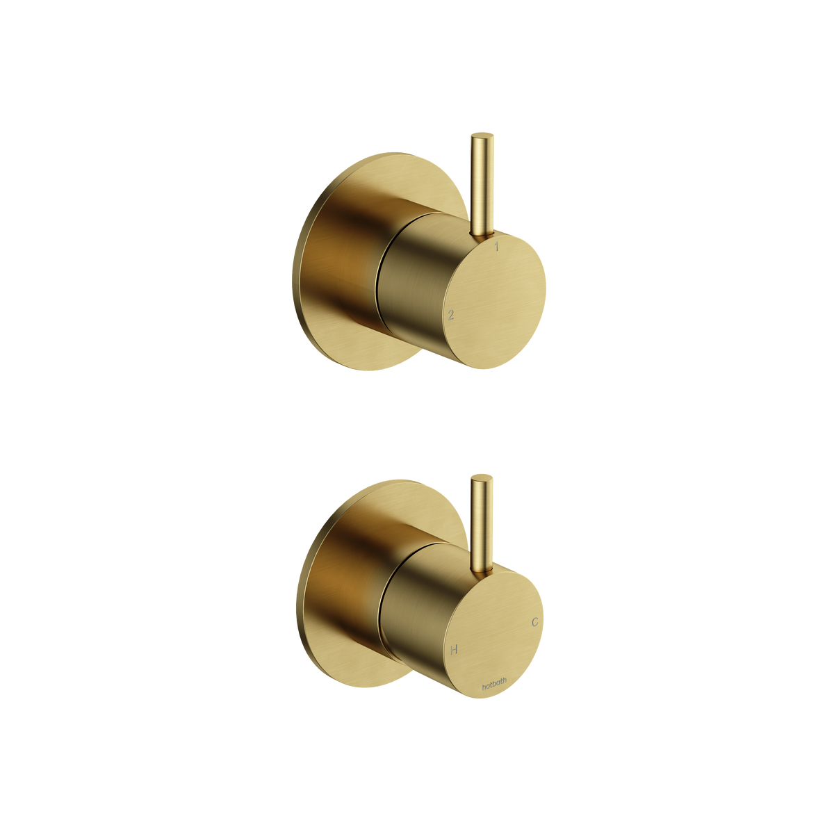 Hotbath Cobber CB129EXT afbouwdeel inbouwmengkraan 2-weg omstel - Geborsteld Messing PVD