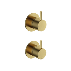 Hotbath Cobber CB129EXT afbouwdeel inbouwmengkraan 2-weg omstel - Geborsteld Messing PVD