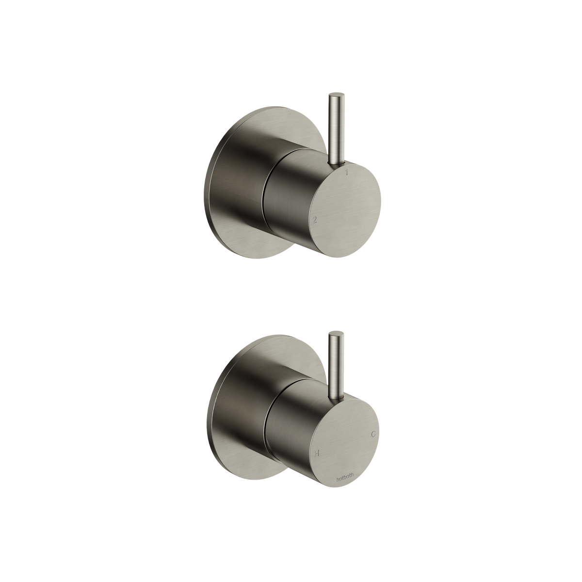 Hotbath Cobber CB129EXT afbouwdeel inbouwmengkraan 2-weg omstel - Geborsteld Nikkel