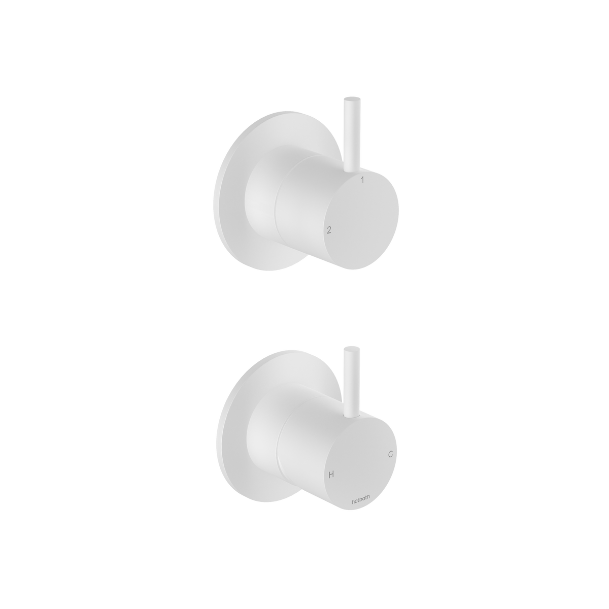 Hotbath Cobber CB129EXT afbouwdeel inbouwmengkraan 2-weg omstel - Mat Wit