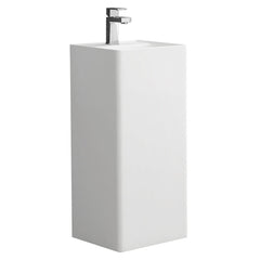 StoneArt Vrijstaand Wastafel LZ512 - glanzend wit - 40x40cm