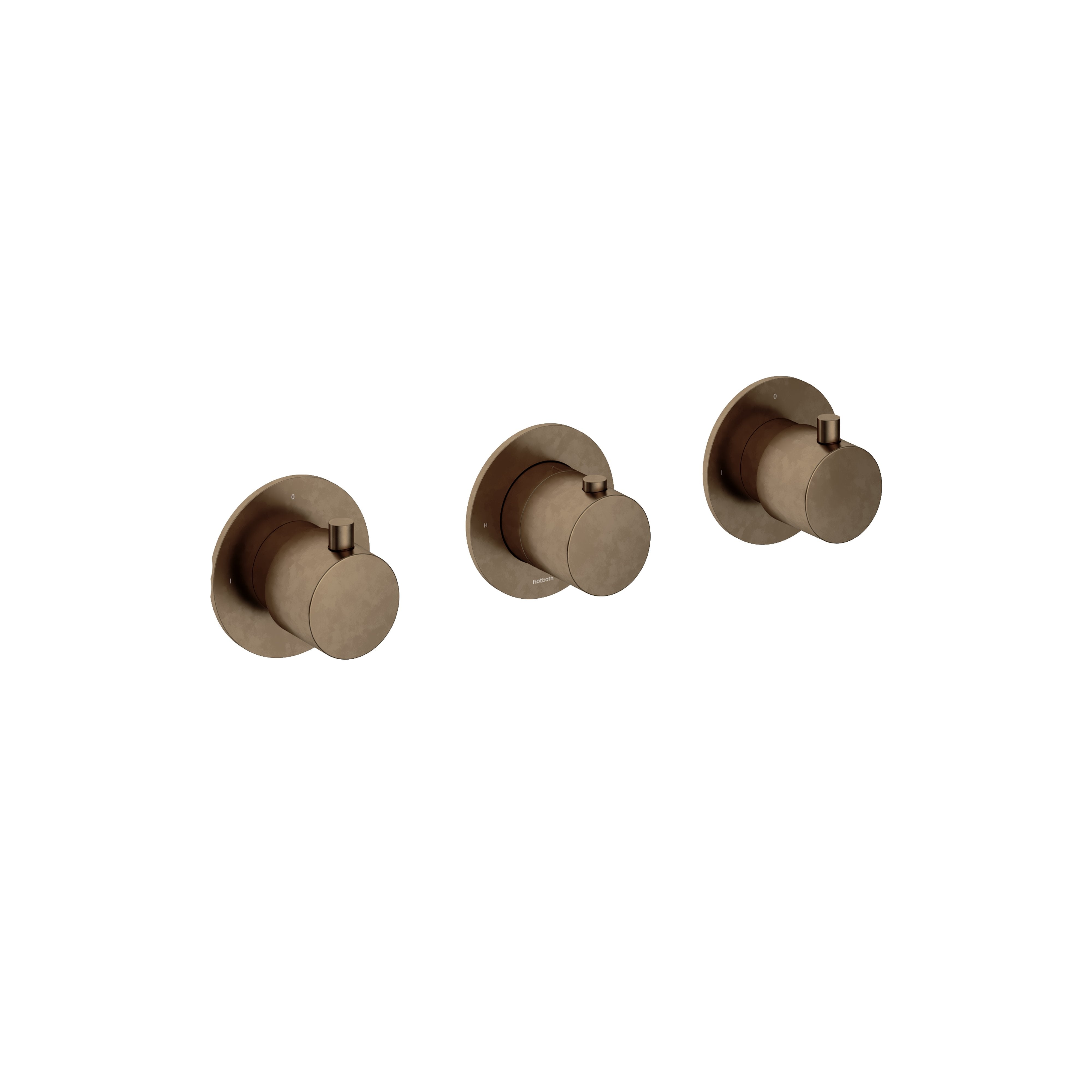 Hotbath cobber CB7067 inbouw thermostaat met 2 stopkranen - Mat Wit