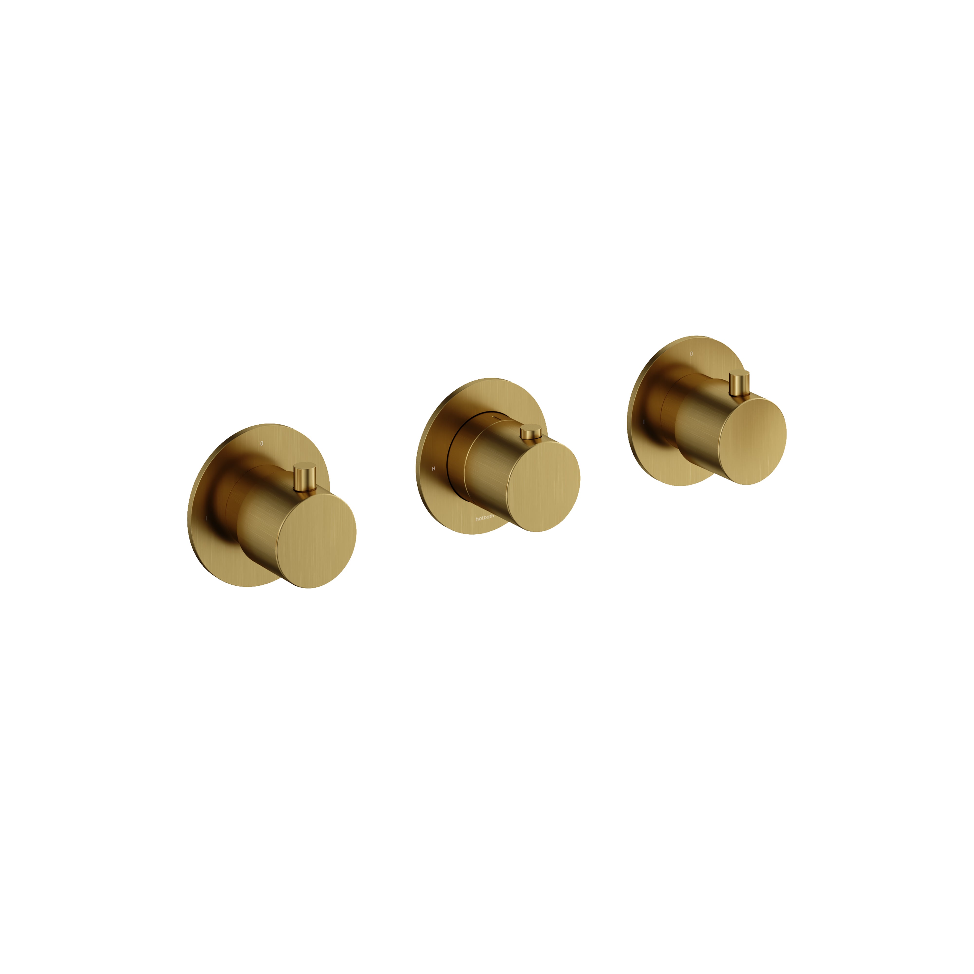 Hotbath cobber CB7067 inbouw thermostaat met 2 stopkranen - Geborsteld Messing