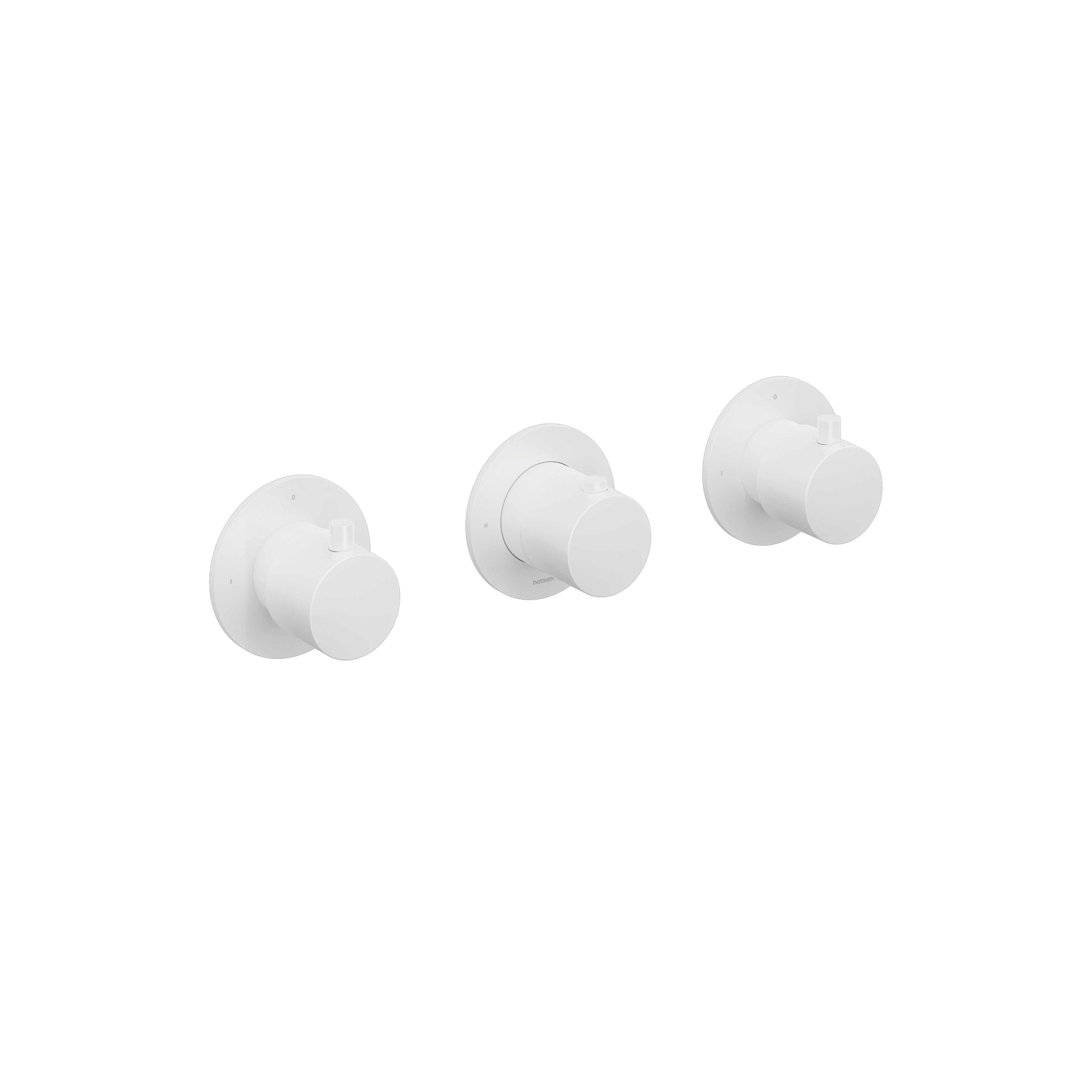 Hotbath Cobber CB7067EXT afbouwdeel voor inbouwthermostaat met 2 stopkranen - Geborsteld Messing PVD