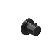 Hotbath Cobber CB7083EXT afbouwdeel inbouw 3-weg stop-omstel - Gepolijst Zwart PVD