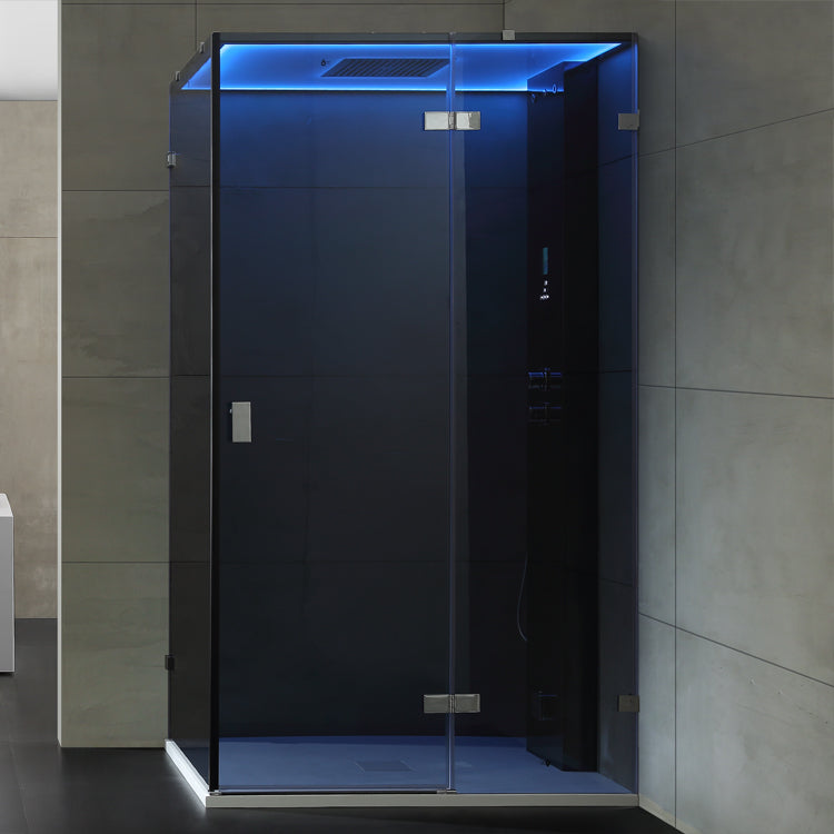 AWT Dampfdusche LD107F15 schwarz 120x90 rechts