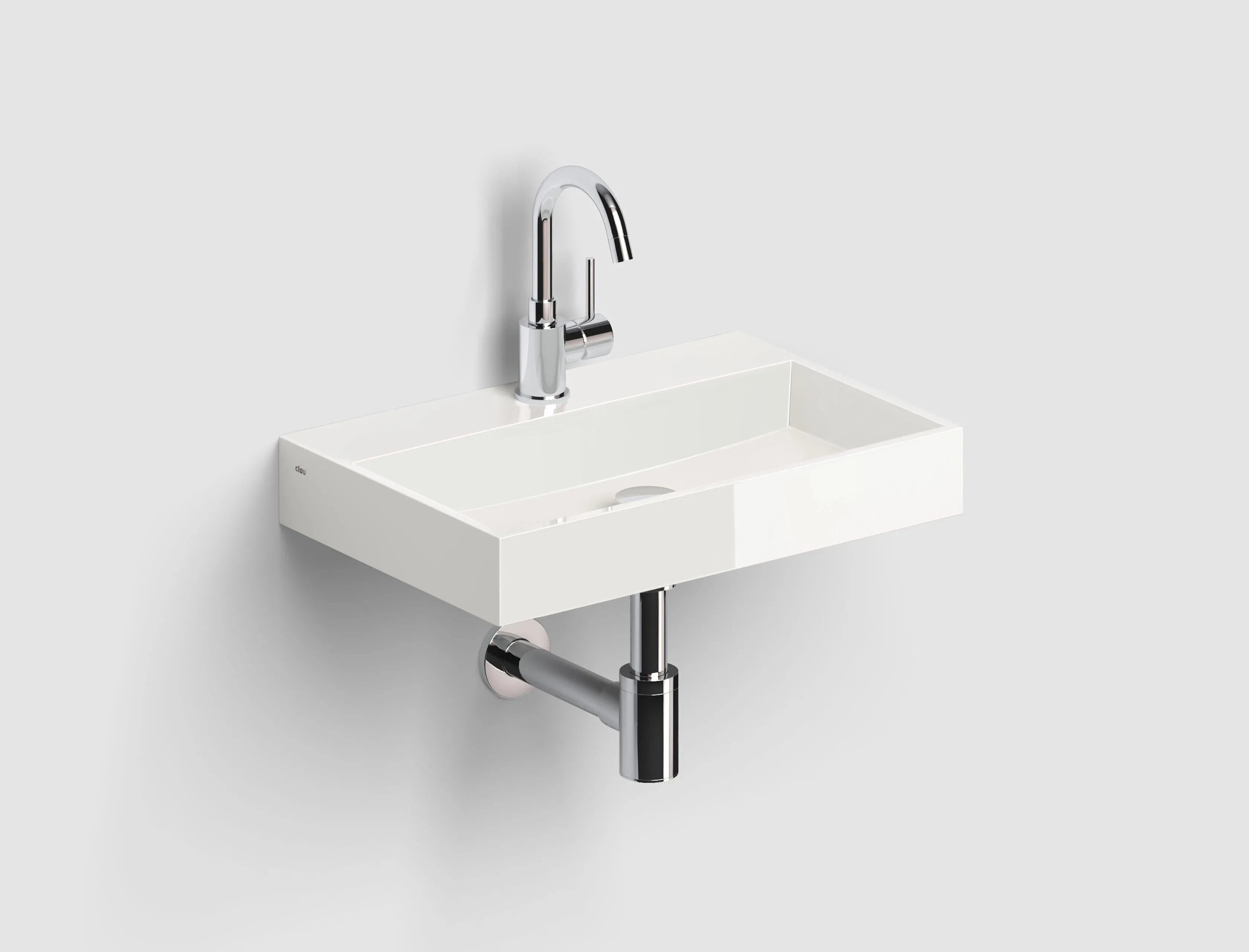 Clou Mini Wash Me Plus fontein 48cm met kraangat wit keramiek -  CL/03.03230