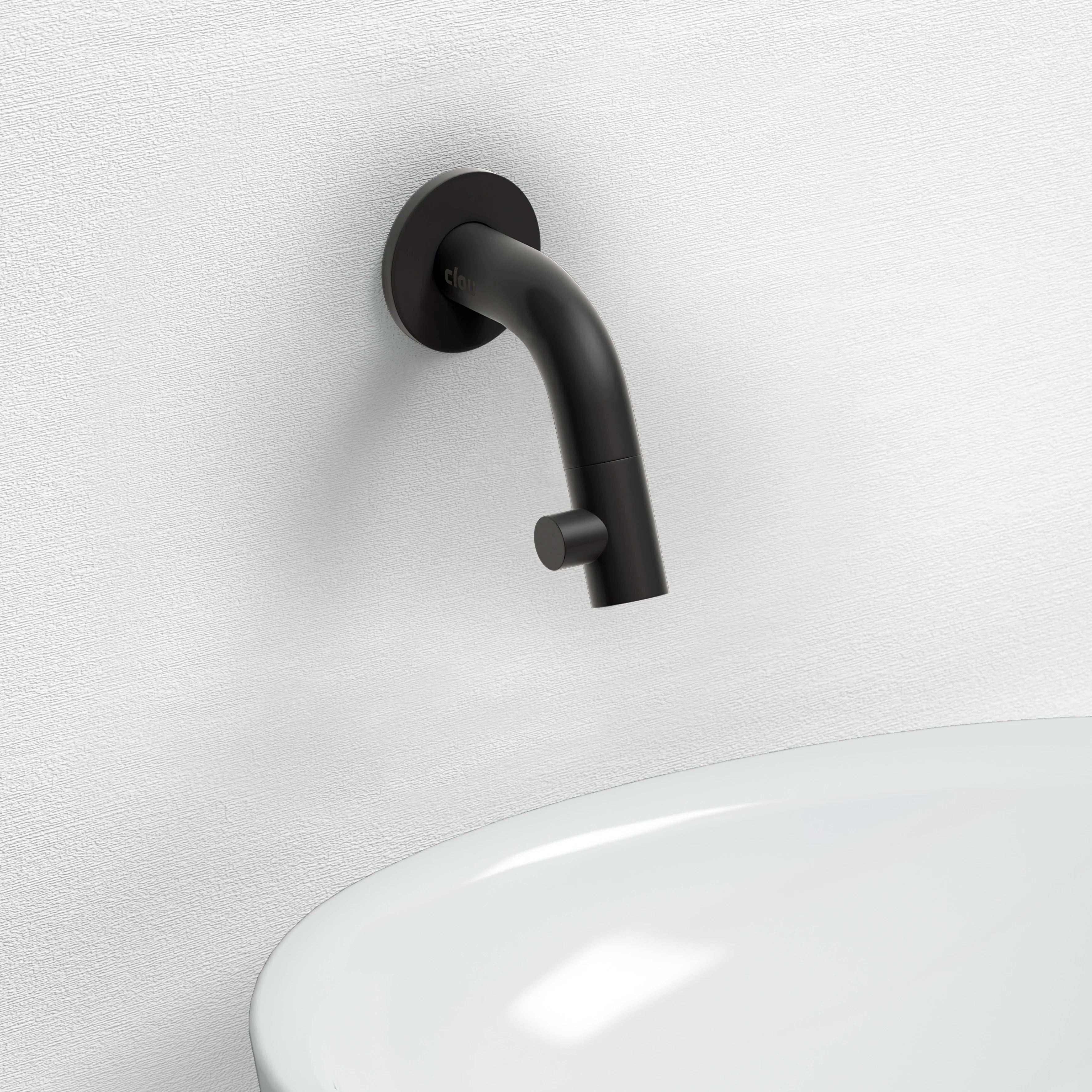 Clou Flush 3 fonteinset 36x18cm open frame zwart - zonder kraangat - ecorazzo