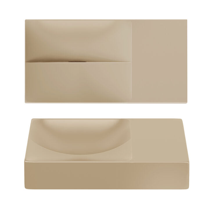 Clou Vale fontein 38cm zonder kraangat rechts - mat mosterd -  CL/03.34161.R