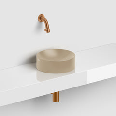 Clou Vale fontein 22cm - mat mosterd keramiek -  CL/03.34164