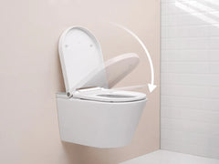 Clou Clever douche wc - turboflush - softclose zitting - Glans wit