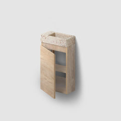 Clou Flush 3 toiletmeubel - 36cm - met fontein - polyethyleen terra - zonder kraangat