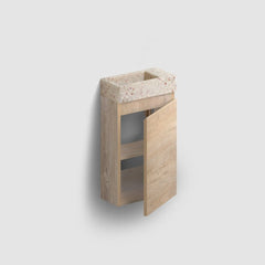 Clou Flush 3 toiletmeubel - 36cm - met fontein - polyethyleen terra - zonder kraangat