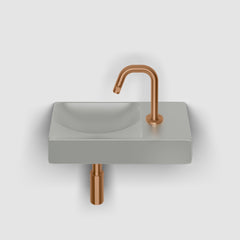 Clou Vale fontein 38cm met kraangat rechts - mat grijs -  CL/03.32161.01.R
