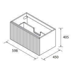 Aurélia onderkast geribbeld RIRI 60 1 lade - Terracotta