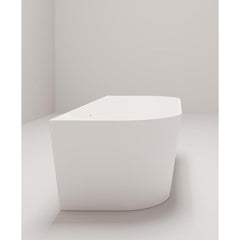 Crosstone by Arcqua Evi solid surface half vrijstaand ligbad 180x80x57 mat wit
