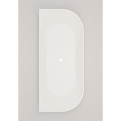 Crosstone by Arcqua Evi solid surface half vrijstaand ligbad 180x80x57 mat wit