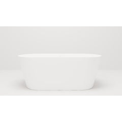 Crosstone by Arcqua Evi solid surface vrijstaand ligbad 180x80x57 mat wit