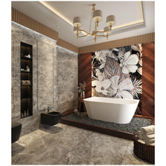 Crosstone by Arcqua Evi XL solid surface half vrijstaand ligbad 180x120x57 mat wit