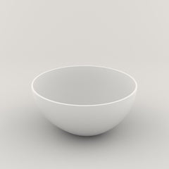 Crosstone by Arcqua Loeffi Waskom 38x38cm rond Solid Surface Mat Wit