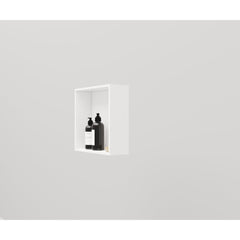 Arcqua Solid Alcove inbouwnis 30x30x10cm solid surface mat wit