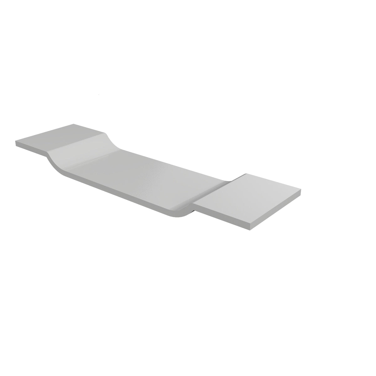 Crosstone by Arcqua Solid Surface bathtub caddy 80x20cm matte white