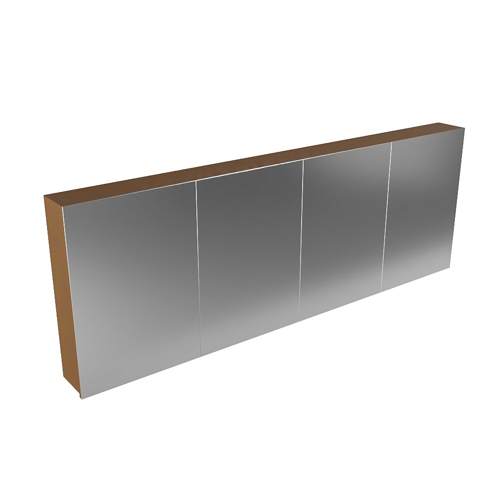 MONDIAZ CUBB spiegelkast 200x70x16cm kleur rust met 4 deuren