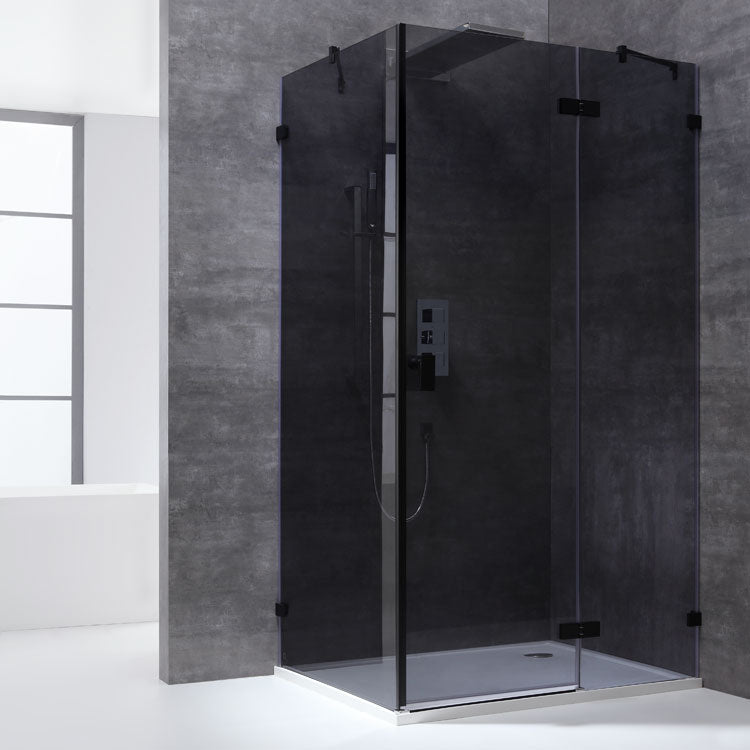 AWT Duschabtrennung LAS1500-B schwarz 150x90 rechts