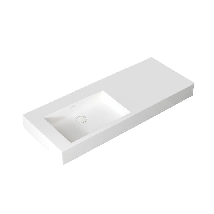 StoneArt Wastafel LP4512-0L - wit mat - 120x48