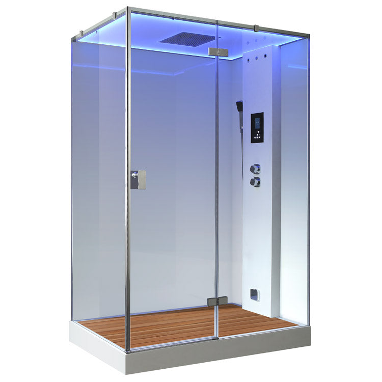 AWT Dampfdusche LD211F15 mit Duschtasse weiß 150x90 rechts