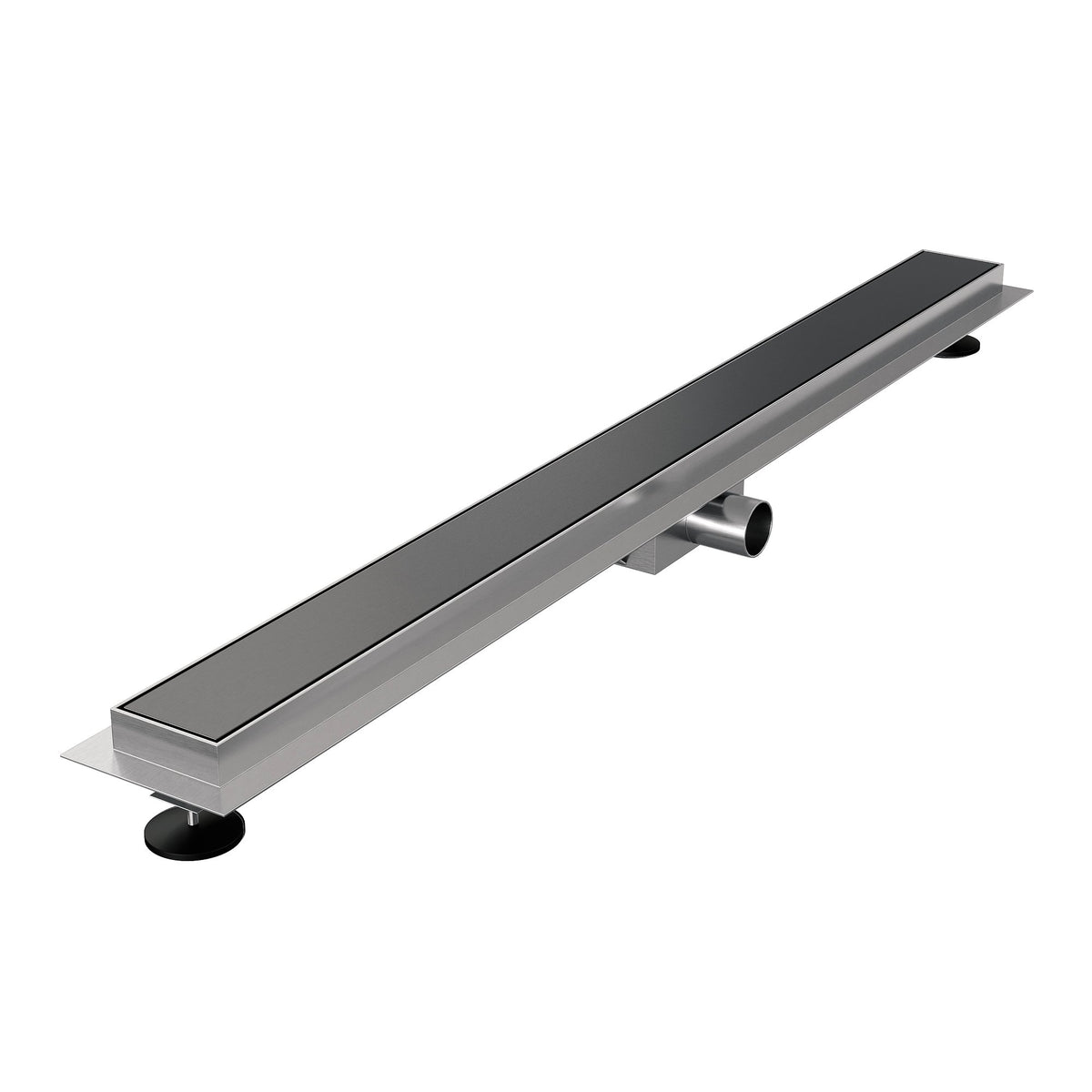 BRAUER Douchegoot met multifunctioneel rooster en flens voor wandmontage 7 x 90 gunmetal geborsteld PVD