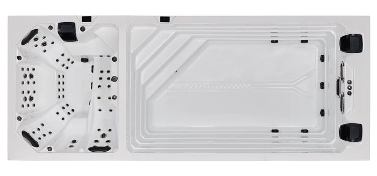 AWT Innovation 590 Dual - zwemspa en whirlpool - 580x235 - grijs - wit