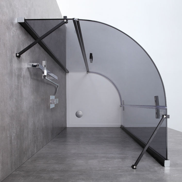 AWT Duschabtrennung LBR0906-B zwart 90x90 links