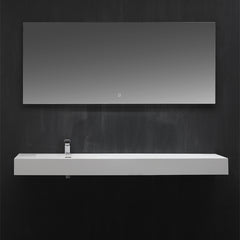 StoneArt Wastafel LP4516L - mat wit - 160x48cm