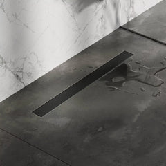 BRAUER Douchegoot met multifunctioneel rooster en flens 7 x 80 mat zwart