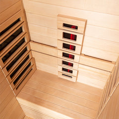 AWT E1250E-IR hemlock - infrarood sauna - 100x100 - zonder oven