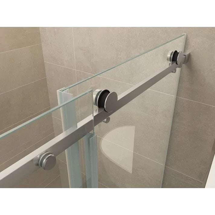Slide nis schuifdeur 1400 x 2000 x 8 mm nano helder glas/chroom