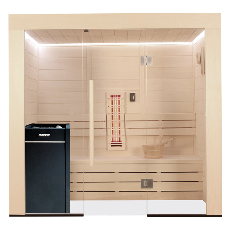 AWT Sauna E1203A-IR populier 202x133 9kW Vitra